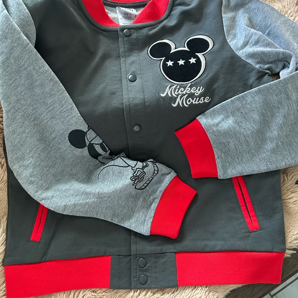 Disney Mickey Mouse Gray and Red Kids Jacket